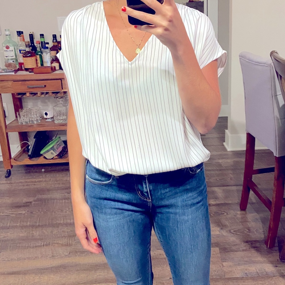 Stripped Madison Blouse. Size M